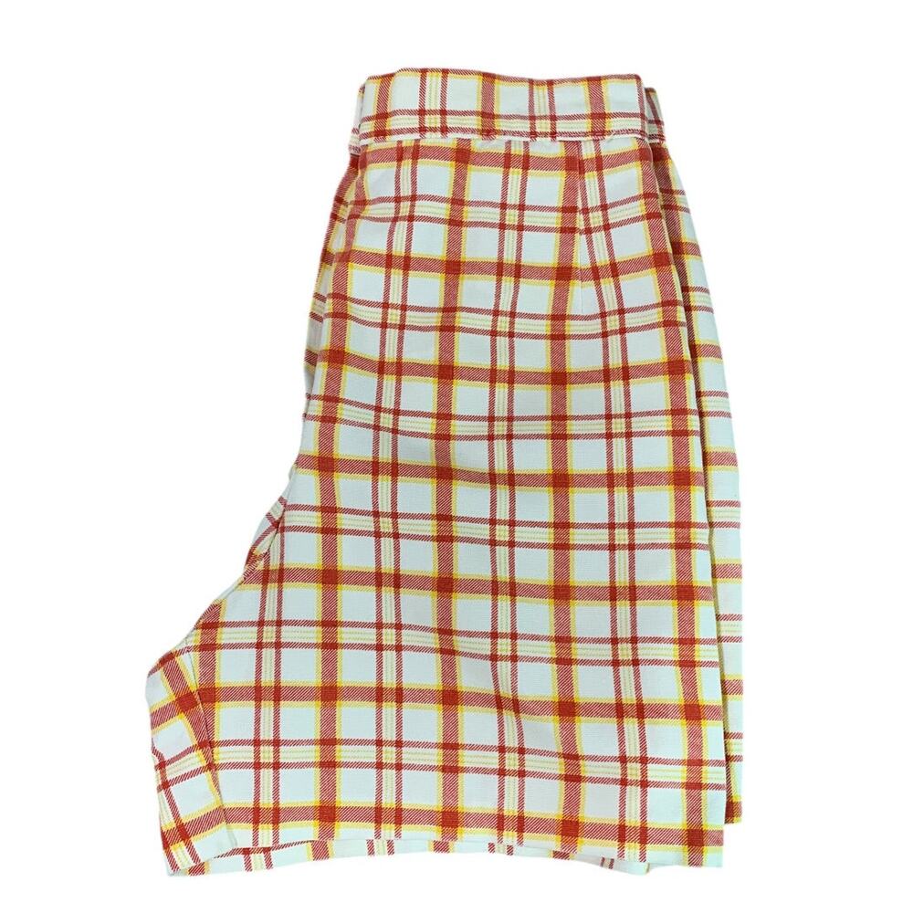 Size 12 White Stag Womens Plaid Shorts Vintage 1960s Cotton Poly Blend